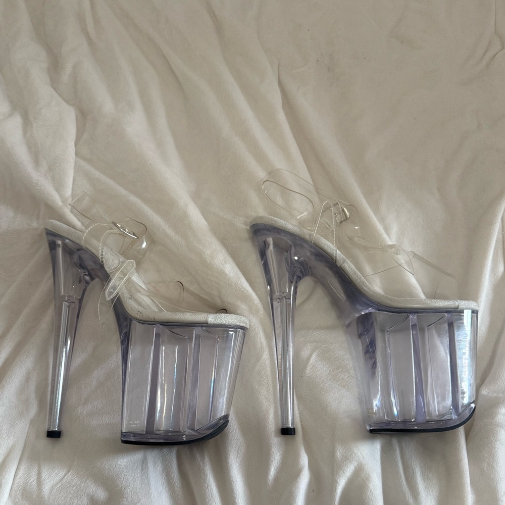 Pleaser Clear FLAMINGO HEELS